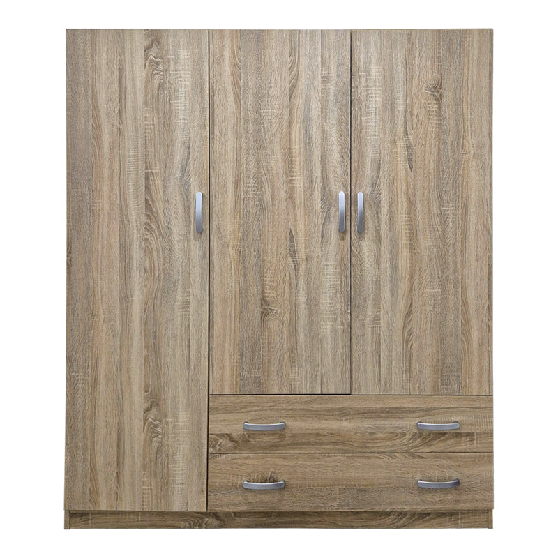 Ντουλάπα Τρίφυλλη με 2 Συρτάρια Alvia Sonoma 150x51x180