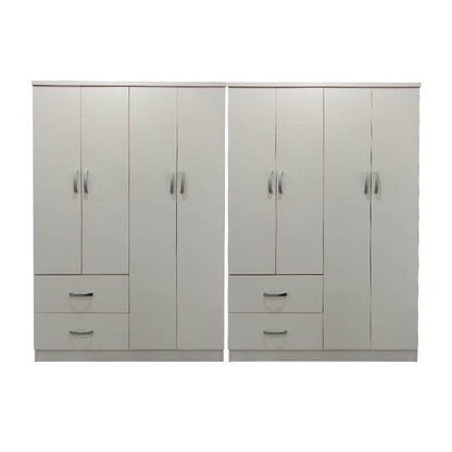 Ντουλάπα Οχτάφυλλη Lego Λευκή 241x42x181