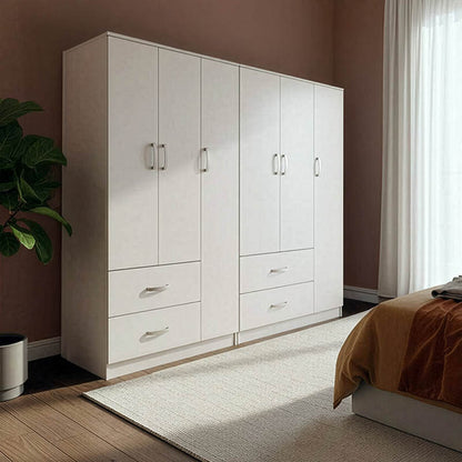 Ντουλάπα Εξάφυλλη Lego Λευκή 180x42x180