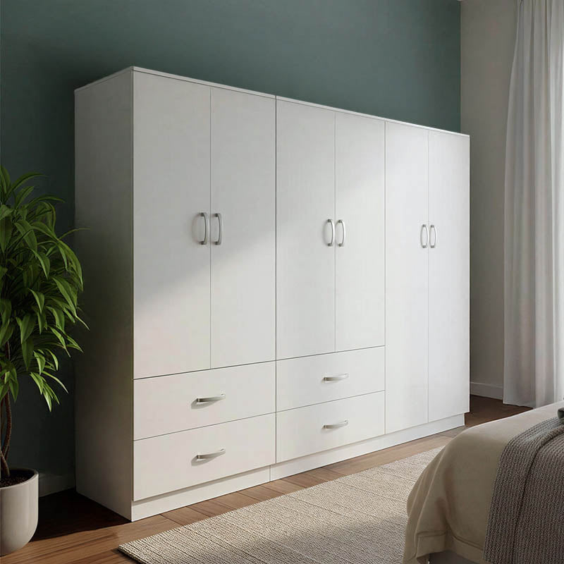 Ντουλάπα Εξάφυλλη Lego Λευκή 200,5x42x180