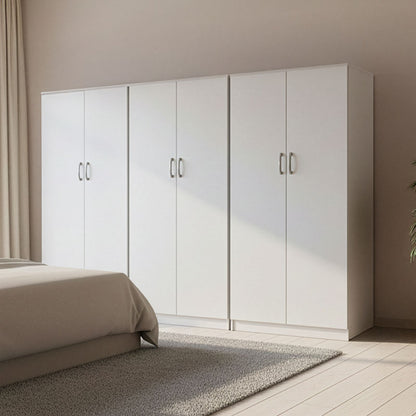 Ντουλάπα Εξάφυλλη Lego II Λευκή 240x42x180