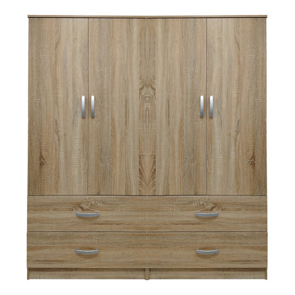 Ντουλάπα Τετράφυλλη με Συρτάρια Lego Sonoma 160x42x180