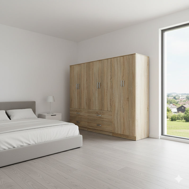 Ντουλάπα Εξάφυλλη Lego Sonoma 240x42x180