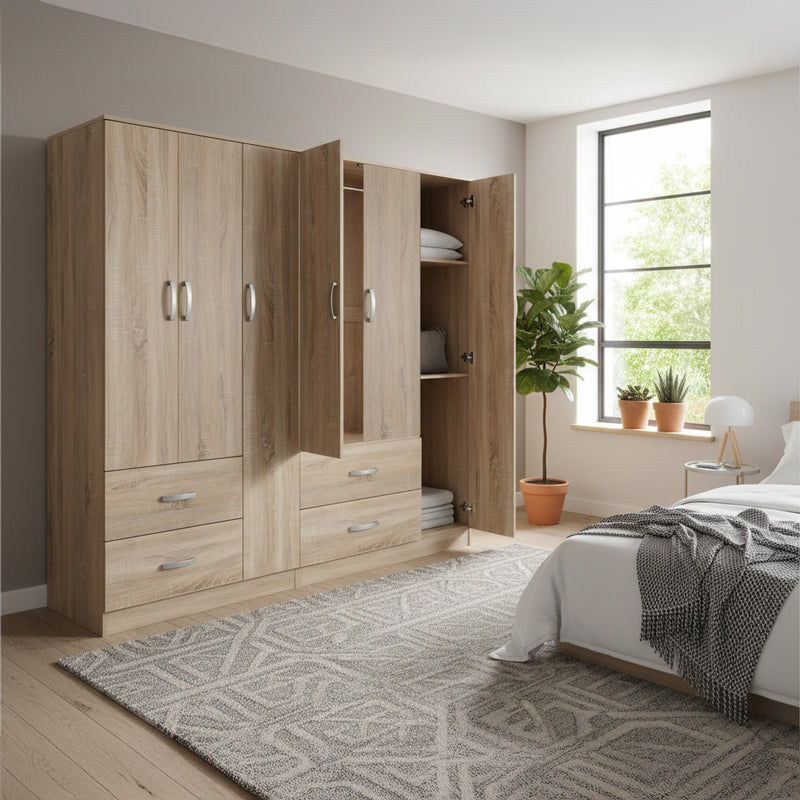 Ντουλάπα Εξάφυλλη Lego Sonoma 180x42x180