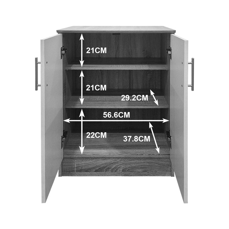 Παπουτσοθήκη-Ντουλάπι Souken 6 Ζευγών Λευκό-Sonoma 60x40x80