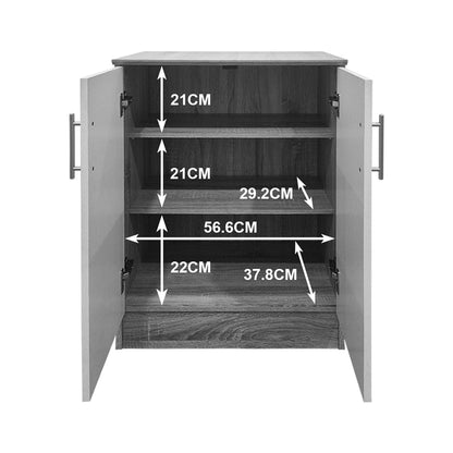 Παπουτσοθήκη-Ντουλάπι Souken 6 Ζευγών Λευκό-Sonoma 60x40x80