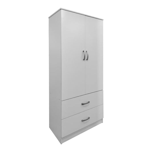 Ντουλάπα Τετράφυλλη με Πατάρι Athos Λευκή 160x42x240