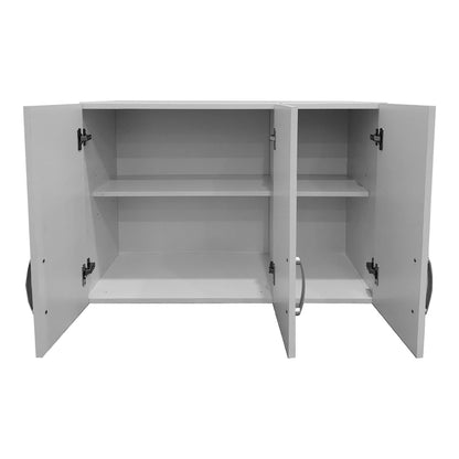 Ντουλάπα Εξάφυλλη με Πατάρι Lego Λευκή 180x42x240