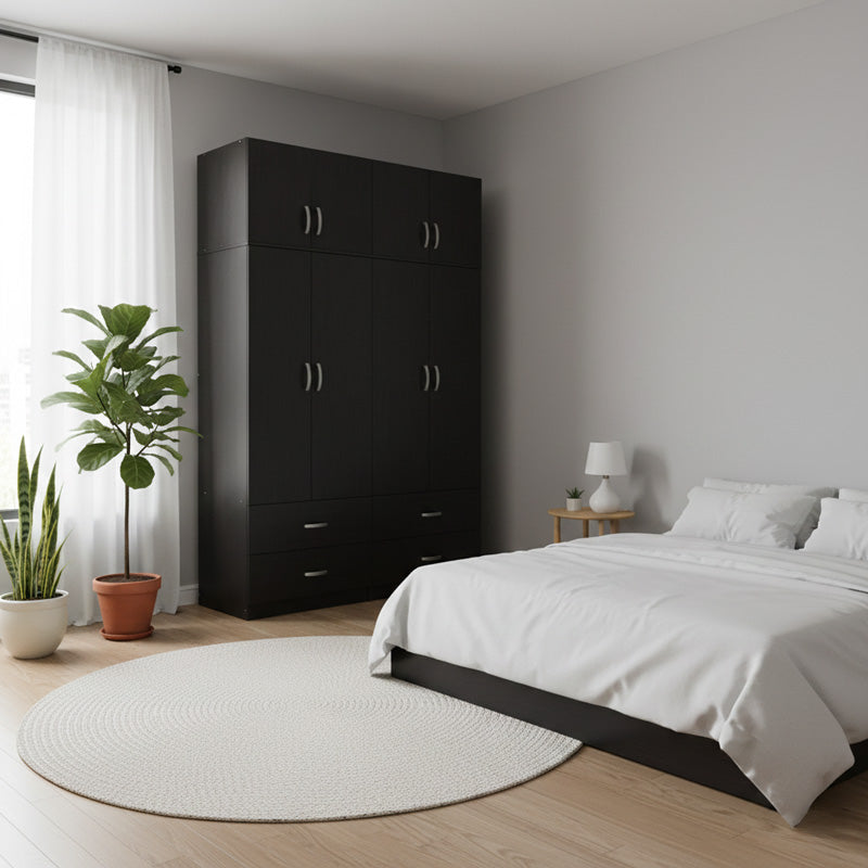 Ντουλάπα Τετράφυλλη με Πατάρι Athos Wenge 160x42x240