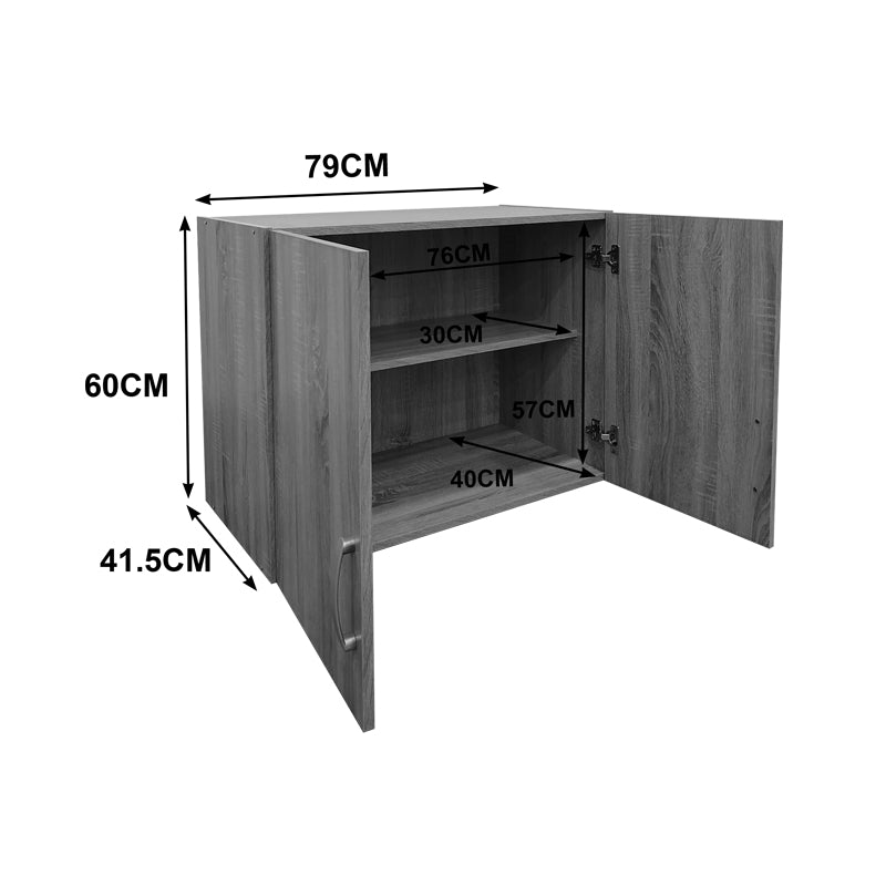 Ντουλάπα Εξάφυλλη με Πατάρι Athos I Wenge 240x42x240