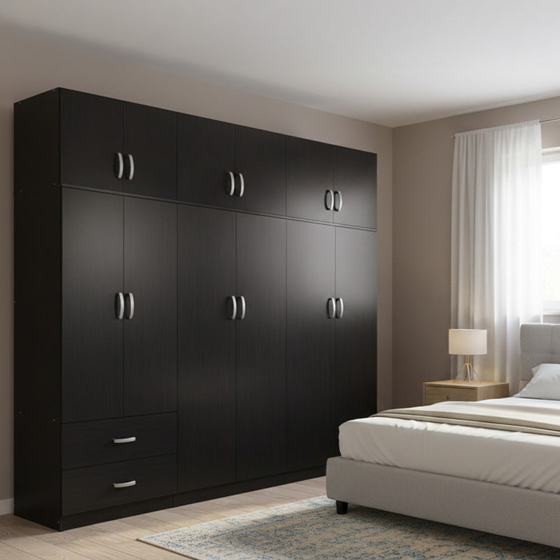 Ντουλάπα Εξάφυλλη με Πατάρι Athos I Wenge 240x42x240