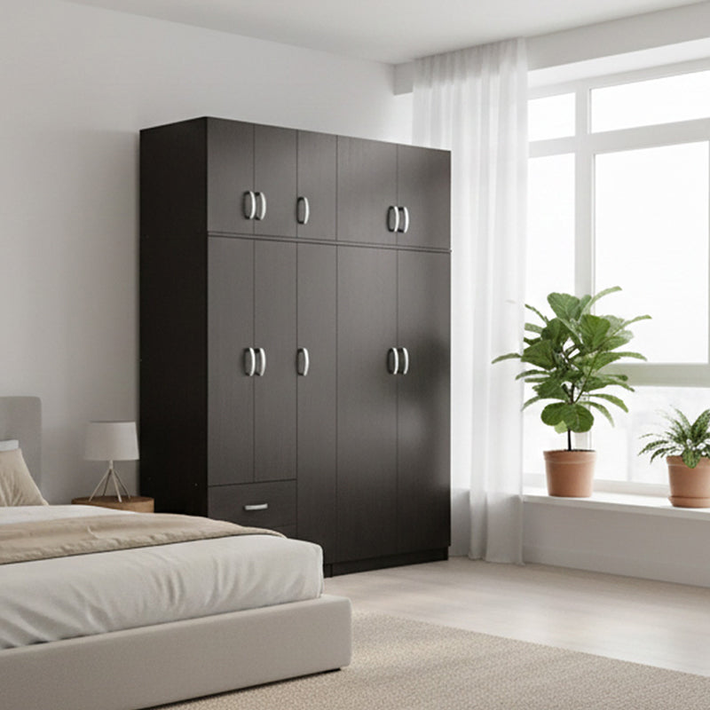 Ντουλάπα Πεντάφυλλη με Πατάρι Athos I Wenge 170x42x240