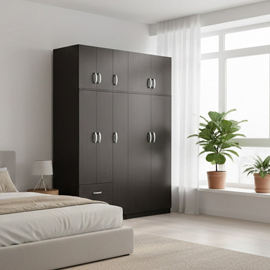 Ντουλάπα Πεντάφυλλη με Πατάρι Athos I Wenge 170x42x240
