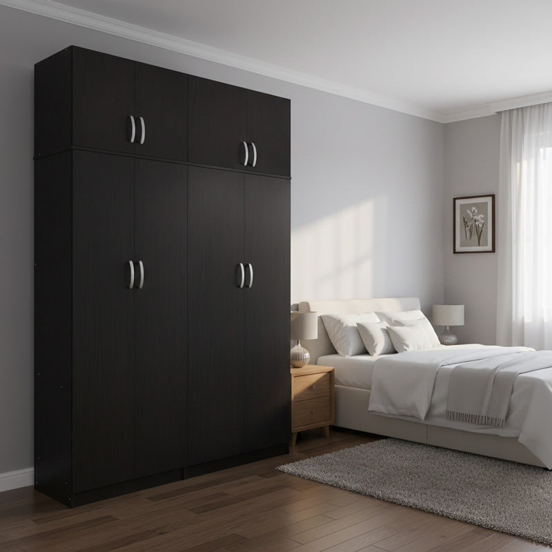 Ντουλάπα Τετράφυλλη με Πατάρι Athos Ι Wenge 160x42x240