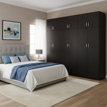 Ντουλάπα Εξάφυλλη με Πατάρι Athos II Wenge 240x42x240