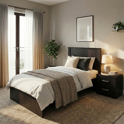 Σετ Κρεβατοκάμαρας Athos Wenge με Κρεβάτι 90x190εκ Σετ 2 Τεμ.