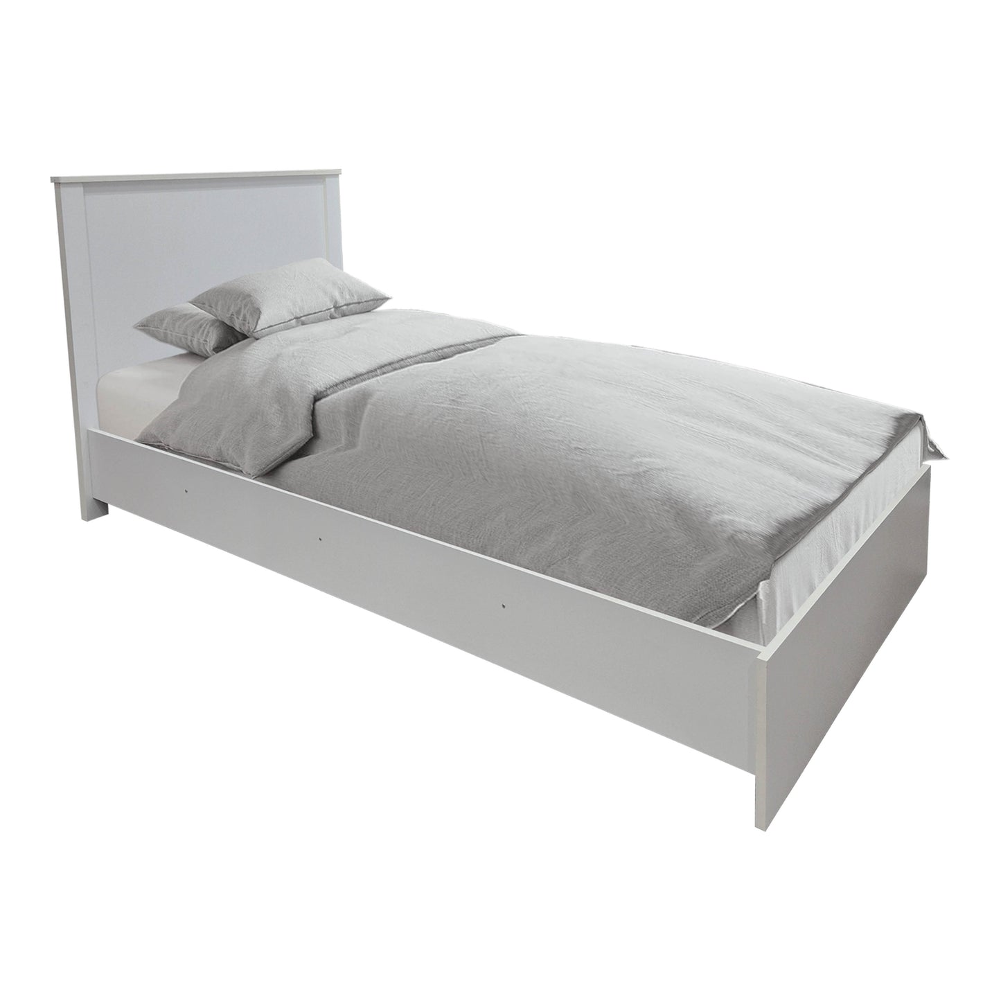 Σετ Κρεβατοκάμαρας Athos Λευκό με Κρεβάτι 90x190εκ Σετ 3 Τεμ.