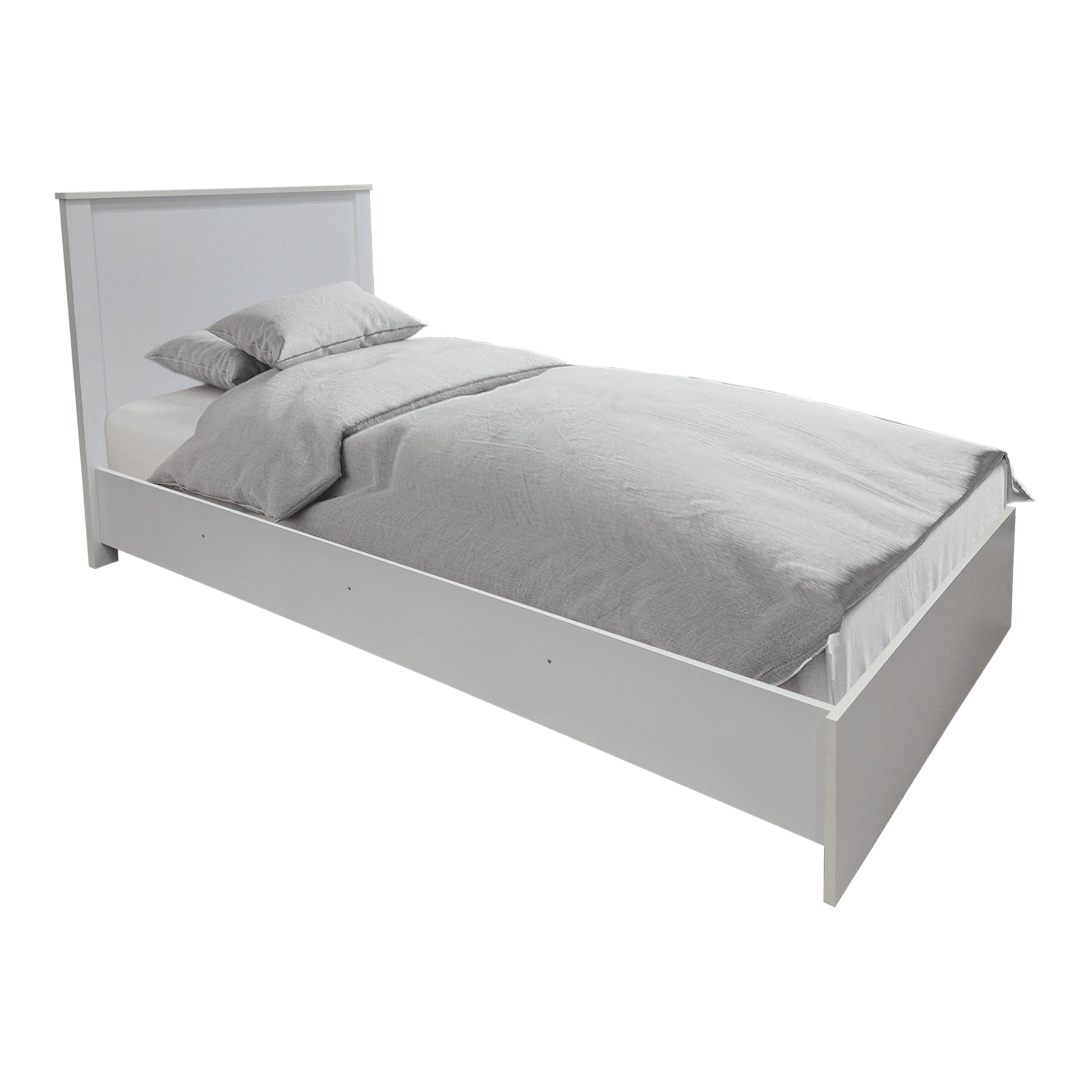 Σετ Κρεβατοκάμαρας Athos Λευκό με Κρεβάτι 90x190εκ Σετ 3 Τεμ.