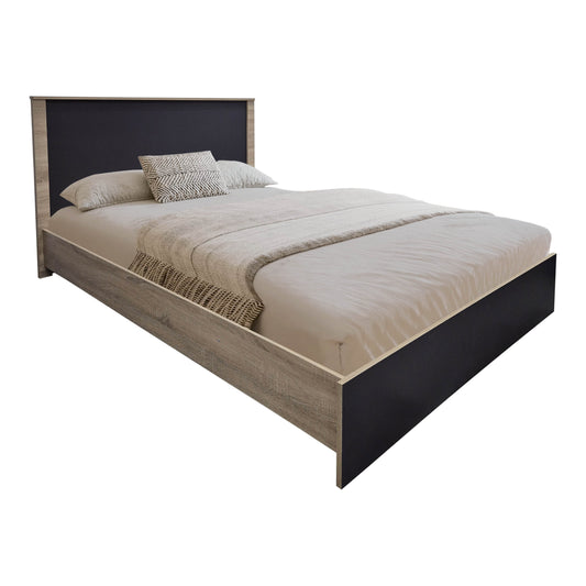 Σετ Κρεβατοκάμαρας Athos Sonoma Ανθρακί με Κρεβάτι 140x200εκ Σετ 4 Τεμ.