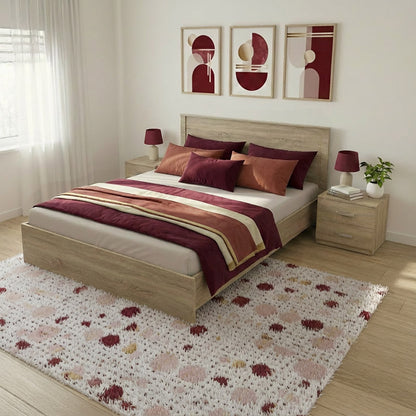 Σετ Κρεβατοκάμαρας Athos Sonoma με Κρεβάτι 160x200εκ Σετ 3 Τεμ.