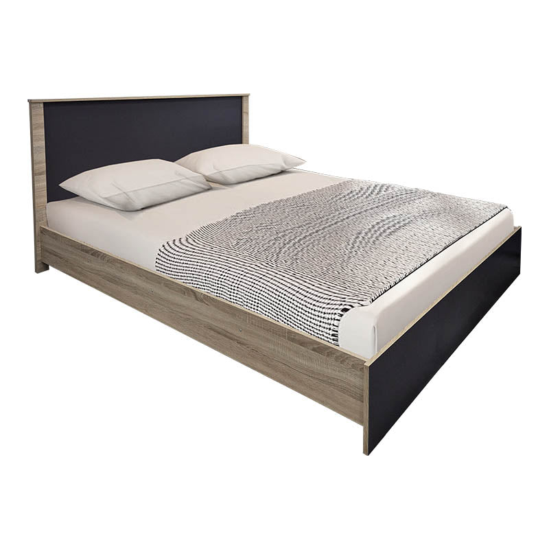 Σετ Κρεβατοκάμαρας Athos Sonoma Ανθρακί με Κρεβάτι 160x200εκ Σετ 3 Τεμ.