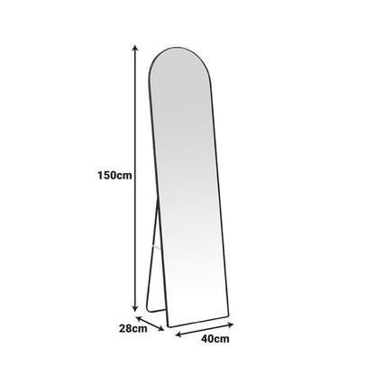 Καθρέπτης Plaza Αλουμίνιο σε Χρυσή Απόχρωση 40x28x150