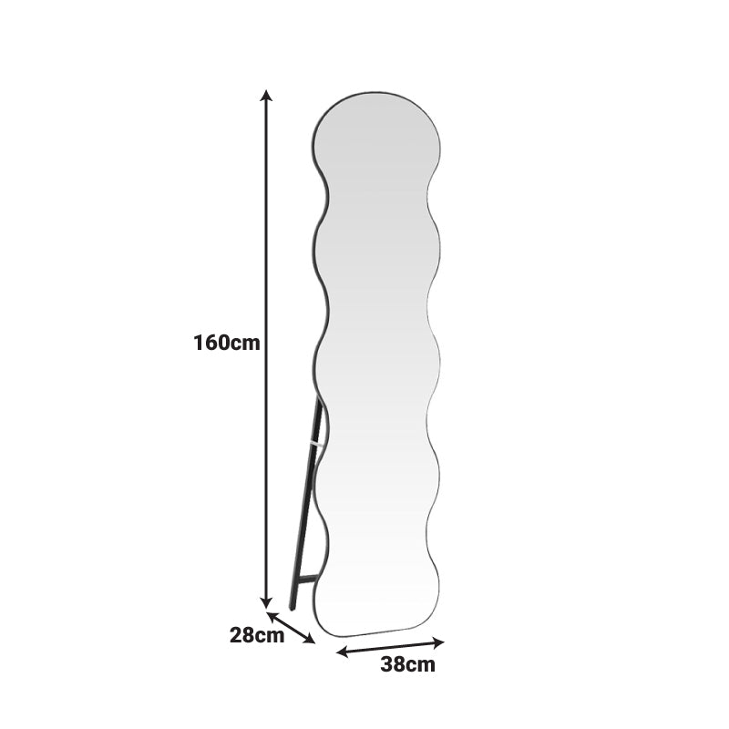 Καθρέπτης Waven σε Μαύρη Απόχρωση 38x28x148