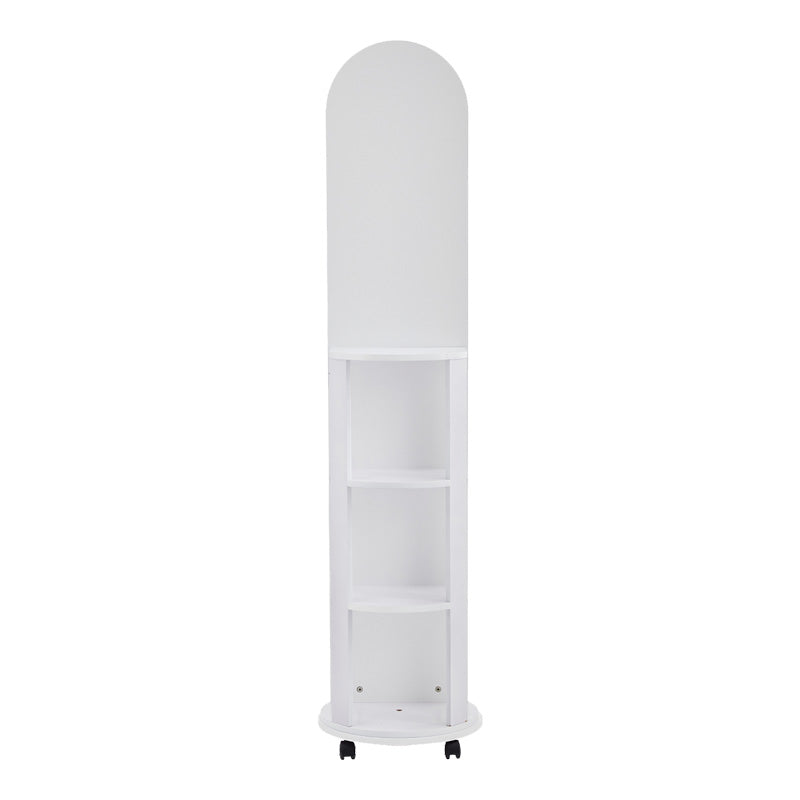 Καθρέπτης Τροχήλατος Espero MDF με Ράφια σε Λευκή Απόχρωση Φ34x170