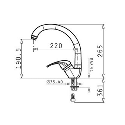 Μπαταρία Κουζίνας 3580 Χρωμίου Folk