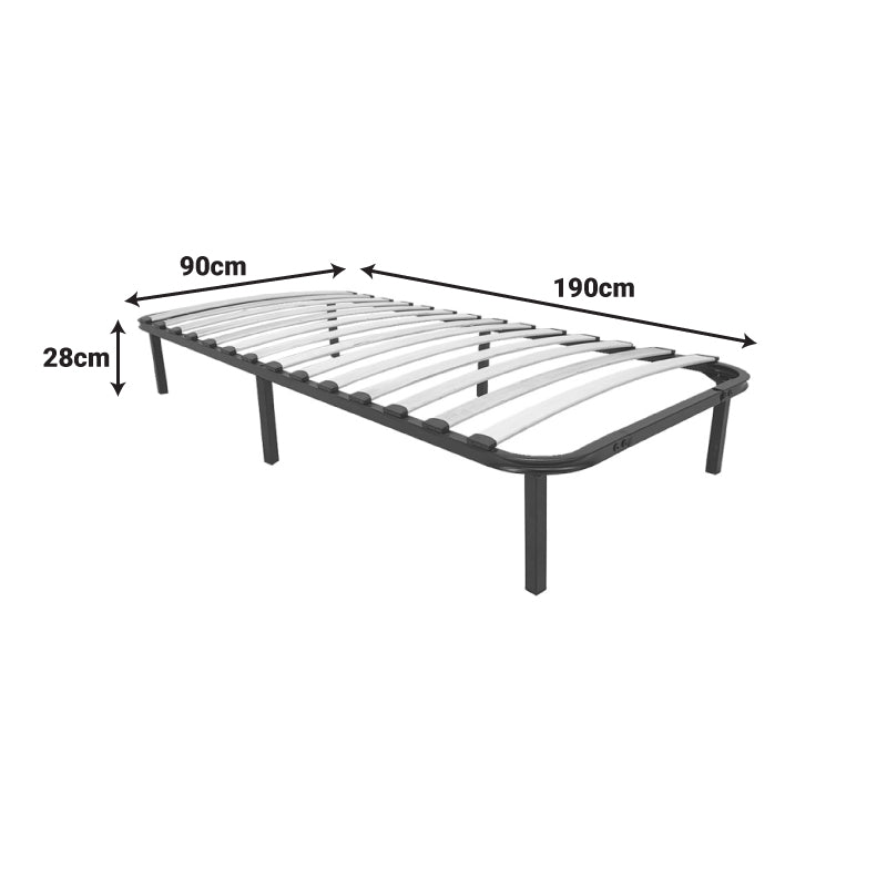 Σομιές Μεταλλικός Amaso σε Μαύρη Απόχρωση 90x190x28