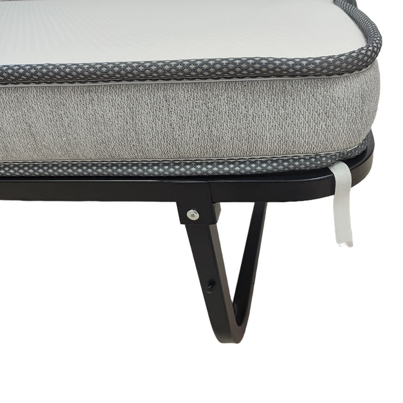 Κρεβάτι Πτυσσόμενο με Στρώμα Kamu σε Μαύρη Απόχρωση 75x190εκ