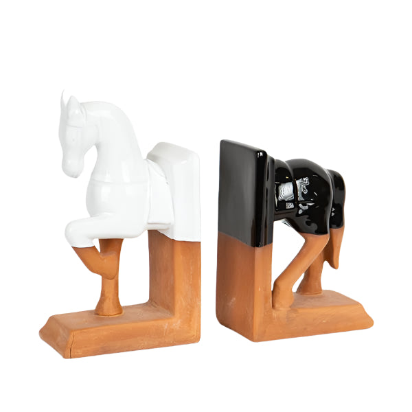 ΔΙΑΚΟΣΜΗΤΙΚΟ ΚΕΡΑΜΙΚΟ ΑΛΟΓΟ ΤΕΡΑΚΟΤΑ ΜΑΥΡΟ & ΛΕΥΚΟ ΣΕΤ 2 ΤΜΧ 24x7x21