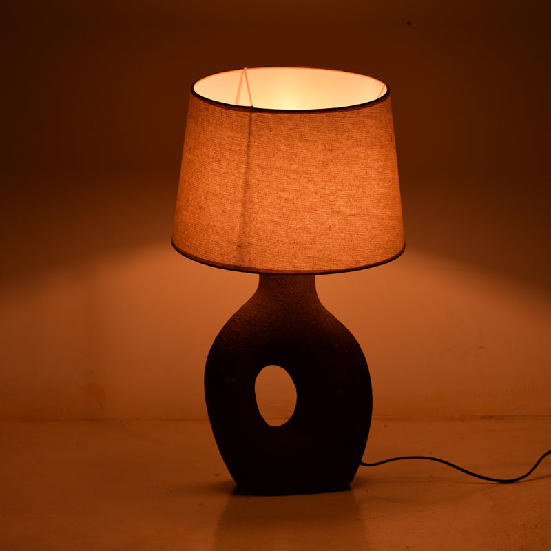 Επιτραπέζιο Φωτιστικό Ovola Ε27 Κεραμικό σε Γκρι Antique-Μπεζ Απόχρωση Φ30x52