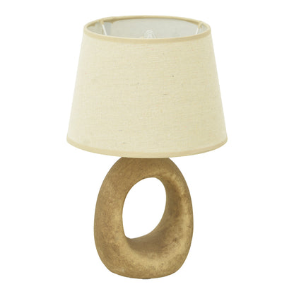 Επιτραπέζιο Φωτιστικό Collie Ε14 Κεραμικό σε Γκρι Antique-Μπεζ Απόχρωση Φ18x29