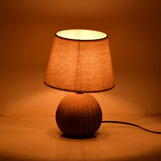 Επιτραπέζιο Φωτιστικό Melanie Ε14 Κεραμικό σε Γκρι Antique-Μπεζ Απόχρωση Φ22x30