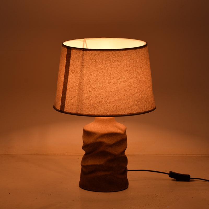 Επιτραπέζιο Φωτιστικό Wabbi Ε27 Κεραμικό σε Γκρι Antique-Μπεζ Απόχρωση Φ28x41