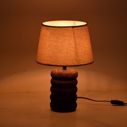 Επιτραπέζιο Φωτιστικό Graike Ε27 Κεραμικό σε Γκρι Antique-Μπεζ Απόχρωση Φ26x37