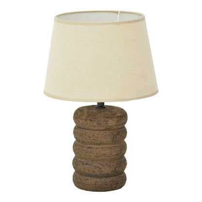 Επιτραπέζιο Φωτιστικό Graike Ε27 Κεραμικό σε Γκρι Antique-Μπεζ Απόχρωση Φ26x37