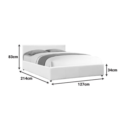 Κρεβάτι Dellia με Αποθηκευτικό Χώρο PU Μαύρο 150x200εκ