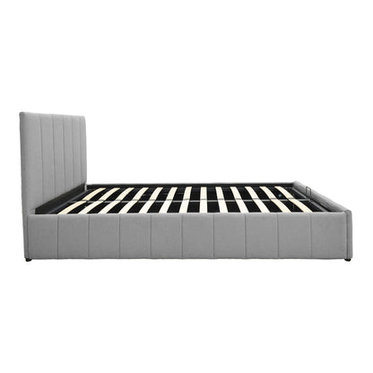 Κρεβάτι Snuggle με Αποθηκευτικό Χώρο Ύφασμα Γκρι 120x200εκ