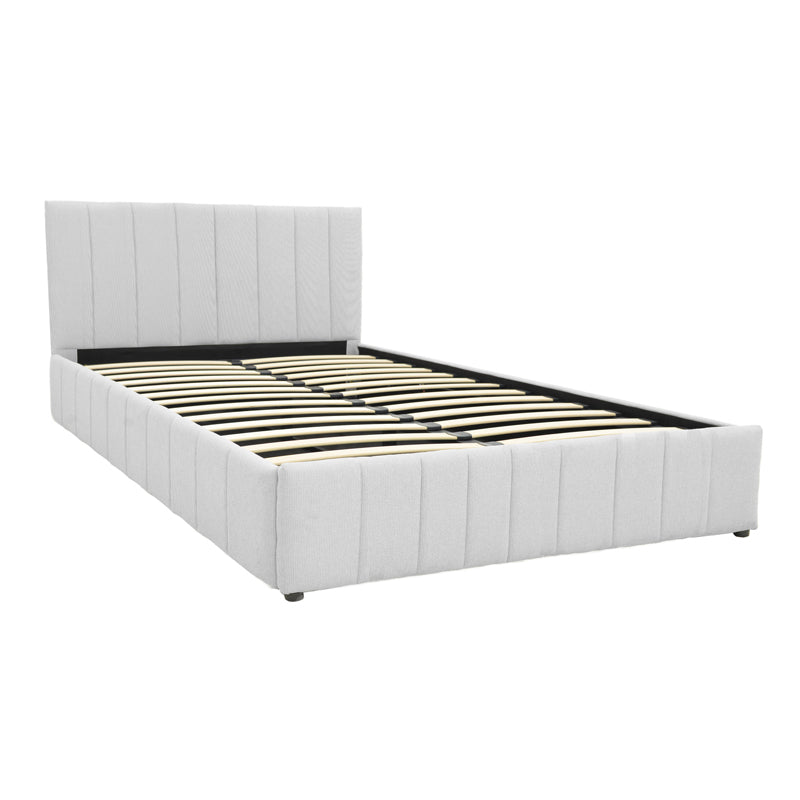 Κρεβάτι Snuggle με Αποθηκευτικό Χώρο Ύφασμα Γκρι 160x200εκ
