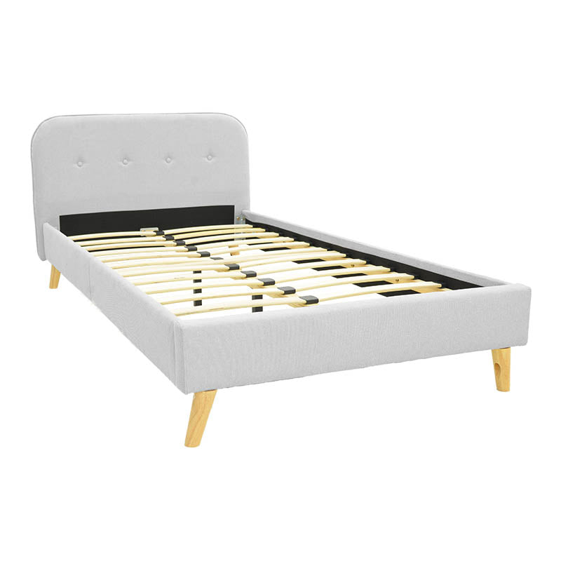 Κρεβάτι Lumilux Ύφασμα σε Γκρι Απόχρωση 100x200εκ