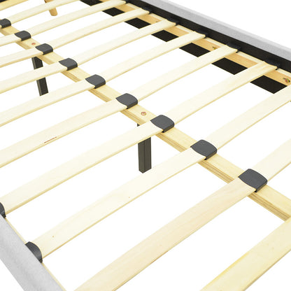 Κρεβάτι Lumilux Ύφασμα σε Γκρι Απόχρωση 100x200εκ