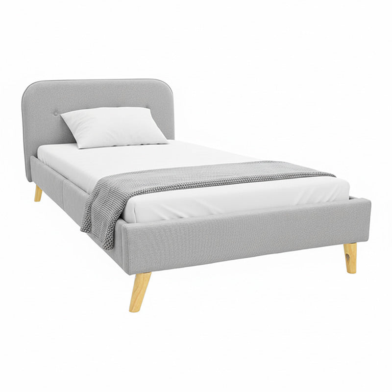 Κρεβάτι Lumilux Ύφασμα σε Γκρι Απόχρωση 100x200εκ