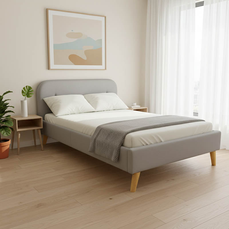 Κρεβάτι Lumilux Ύφασμα σε Γκρι Απόχρωση 160x200εκ