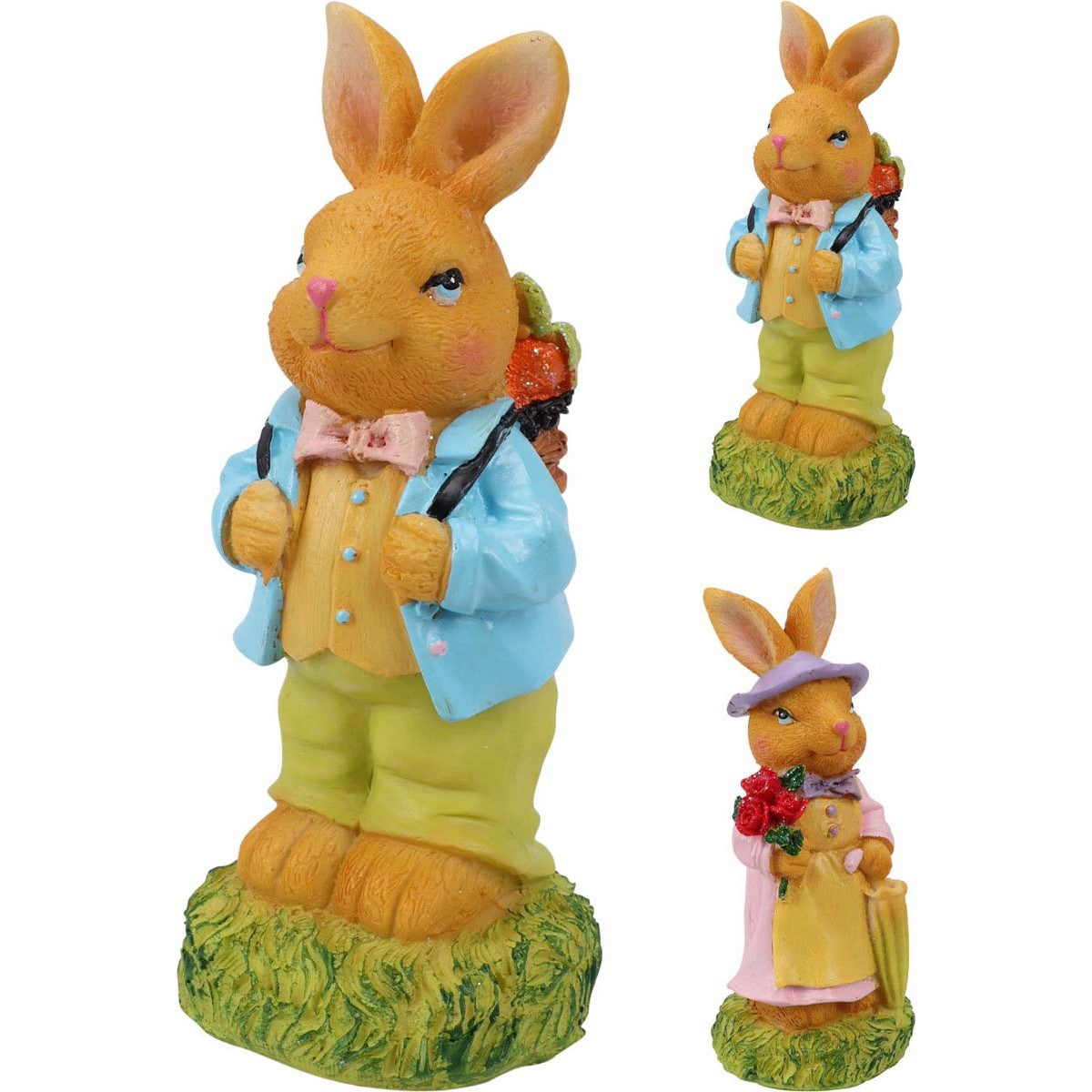 Λαγουδάκι Ζευγάρι Πολυρεζίν 6x14.5εκ 2 Σχδ