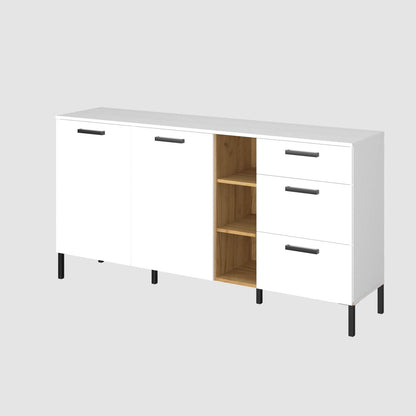 Μπουφές Santes Χρυσό Δρυς-Λευκό 180x42x92.5