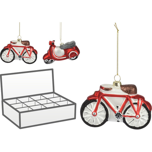 Στολίδι Ποδήλατο-Vespa Γυάλινα 8εκ