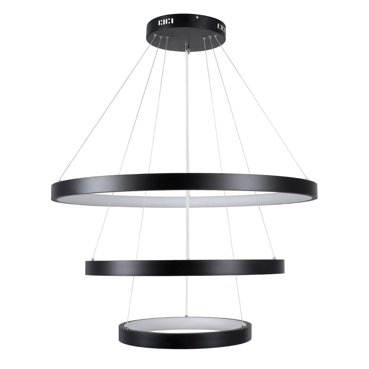 NEMESIS KLV-101-0220-V2 Κρεμαστό Φωτιστικό Οροφής LED 120W 12000lm 180° AC 220-240V IP20 Ρυθμιζόμενο Λευκό CCT με Χειριστήριο από 2700K έως 6000K Dimmable - Lumileds SMD Chip - Μαύρο Ματ - Μ80 x Π80 x Υ80