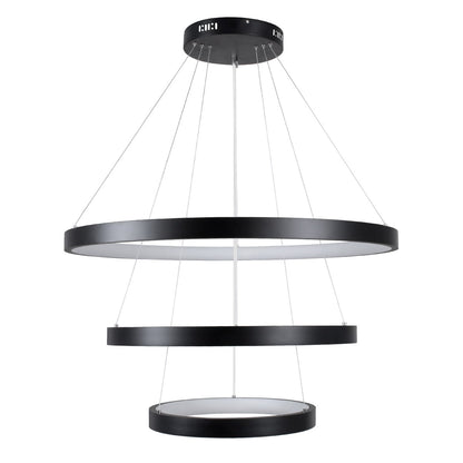 NEMESIS KLV-101-0220-V2 Κρεμαστό Φωτιστικό Οροφής LED 120W 12000lm 180° AC 220-240V IP20 Ρυθμιζόμενο Λευκό CCT με Χειριστήριο από 2700K έως 6000K Dimmable - Lumileds SMD Chip - Μαύρο Ματ - Μ80 x Π80 x Υ80